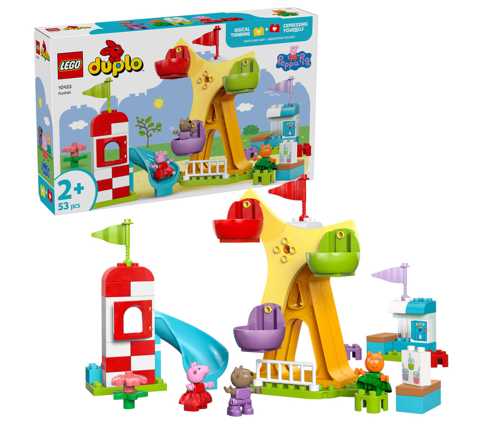 LEGO® DUPLO® Peppa Pig Funfair Pretend-Play Amusement Park Toddler Toy 10453