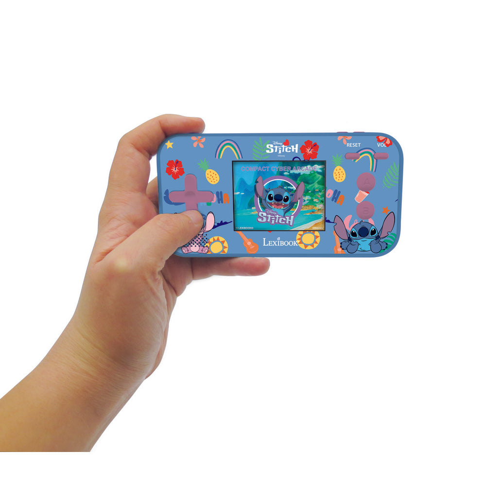 Stitch Compact Cyber Arcade® Pocket Gaming Console with color LCD 2.5'' and 150 games including 10 from Disney Stitch universe