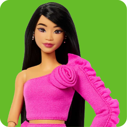 Doll wearing pink